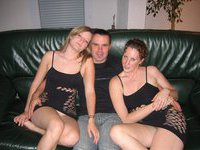 Two amateur couples swing party