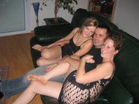 Two amateur couples swing party