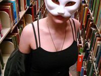 Girl in mask amateur blowjob
