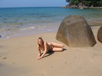 Danish blonde girl at beach