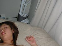 Asian amateur slut playing with my dick