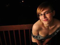 Young amateur GF in glasses