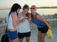 Three amateur GFs sunbating