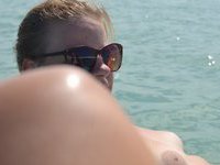 Real amateur couple at vacation
