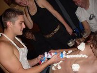 Stripper at stag-party