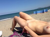 My wife Rhonda sunbathing naked