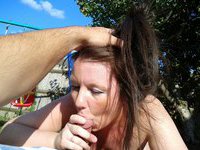 Sex outdoors with amateur wife Keri