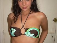 Sexy amateur brunette babe