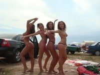 Amazing amateur babe with friends
