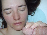 Cumload on her face