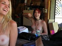 Girlfriends at nude camping