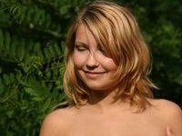 blonde babe nude at nature