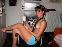 student shows her hot teeny body