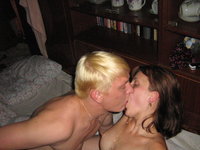 Russian amateur couple at home