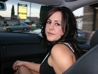 My wife in my car