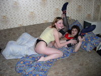 three russian teens goes lesbian