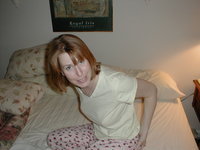 Redhead wife shows her body