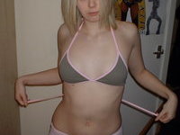 Handcuffed young blond