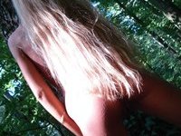 skinny blonde nude at forest