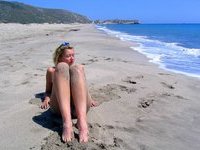 blonde girlfriend nude at beach