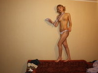 Russian amateur blonde wife