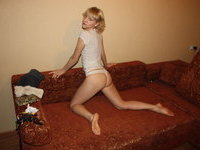 Russian amateur blonde wife