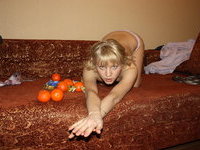 Russian amateur blonde wife