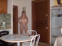Blond amateur wife nude at home