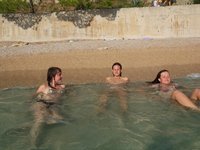 Three teenage amateur GFs at vacation