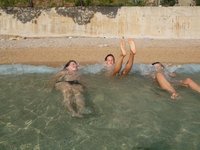 Three teenage amateur GFs at vacation