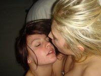 Two girls and a lucky cock