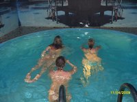 Amateur girls having fun at the pool