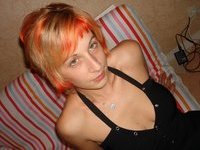 Amateur slut with dyed hair