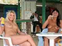 Three Beer-Loving Naked Girls