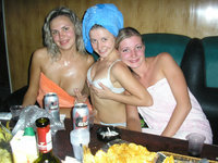 Girls company at sauna