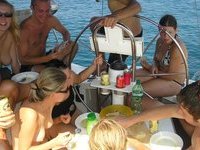 Yacht orgy at vacation