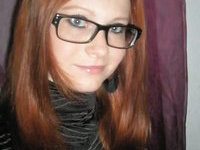 Redhead amateur GF in glasses