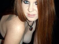 Gothic busty redhead girl