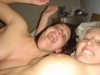 Threesome with two busty sluts