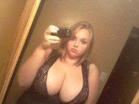 Chubby girl with huge tits