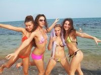 Teen models at vacation