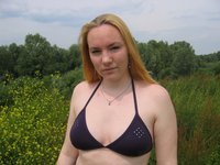 Chubby amateur wife posing topless again