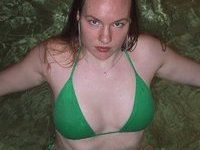 Chubby amateur wife posing topless again