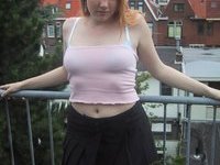 Chubby amateur wife posing topless again