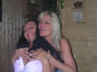 Threesome with two amateur MILFs