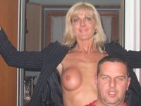Threesome with two amateur MILFs