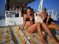 Gorgeous blonde on holiday