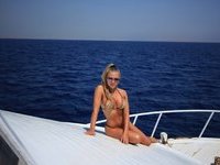 Gorgeous blonde on holiday