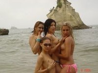 Horny nudist girls at beach