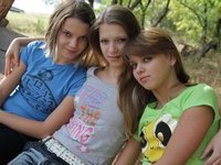 Three sweet beautiful teen girls